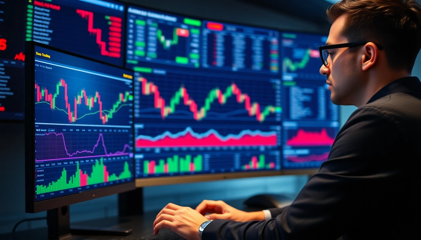 Trading view platform displaying live market charts and trading analysis for investors and traders